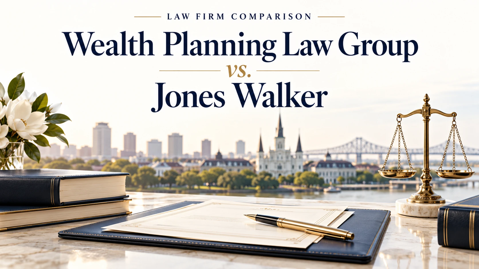 Wealth Planning Law Group vs. Jones Walker comparison with estate planning documents
